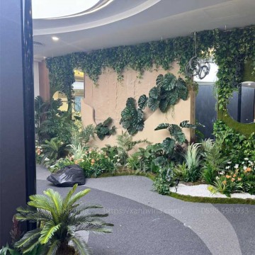 Tiểu cảnh cây giả tại Vincom Long Biên Hà Nội